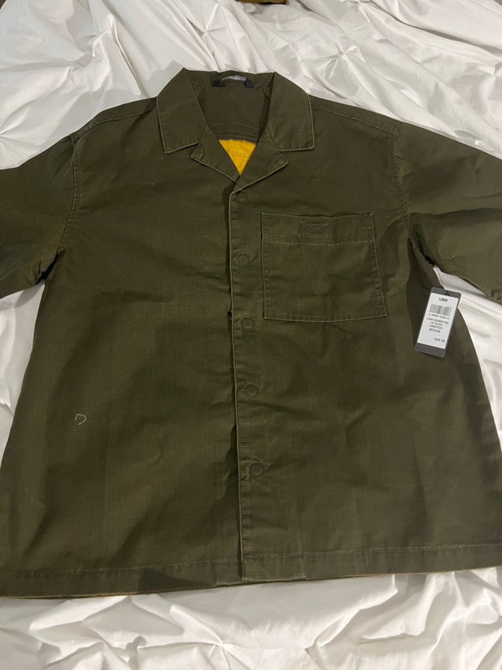 Men's Military-Style Olive Green Field Jacket